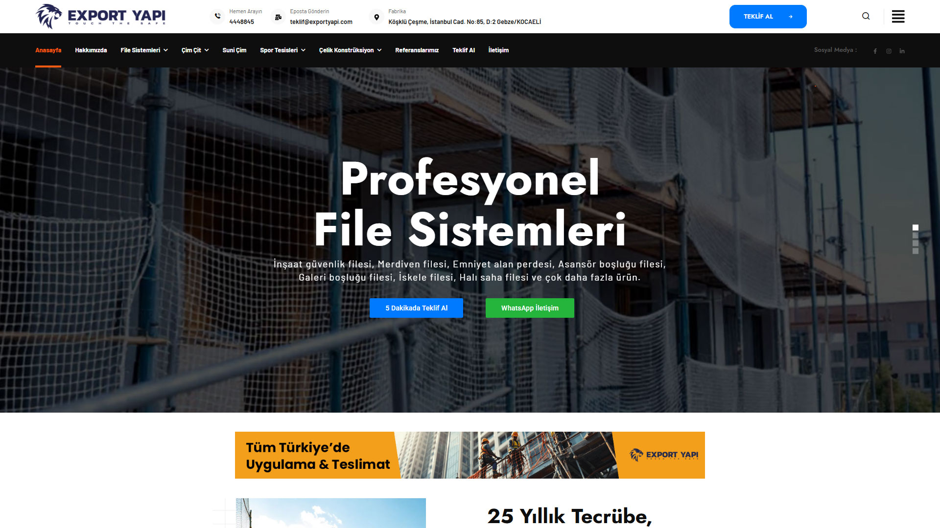 Export Yapı İnternet Sitesi